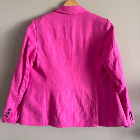 Boden Hot Pink Linen Blazer and Keswick Waistcoat Tailored Size 10 & 10P - Picture 3 of 13